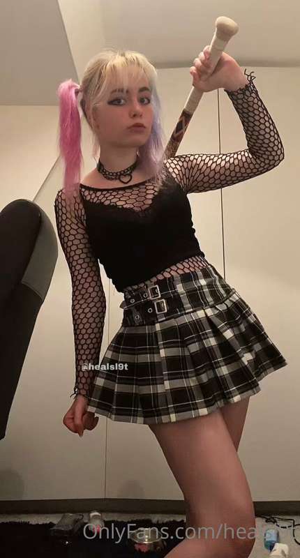 make-shift harley quinn cosplay, her costume should be arriv.. 3