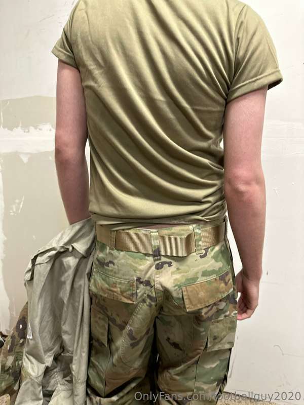 The private doing a little stripping down to his military br.. 19