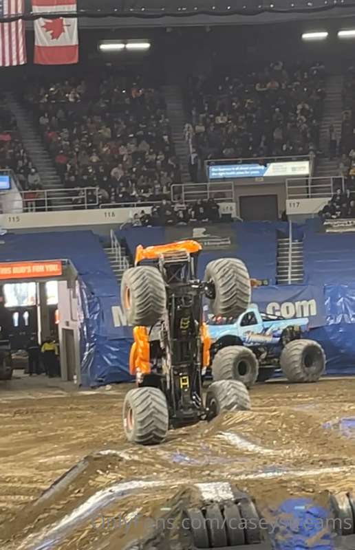 BRB, having the best day of my life. I love monster trucks. ..
