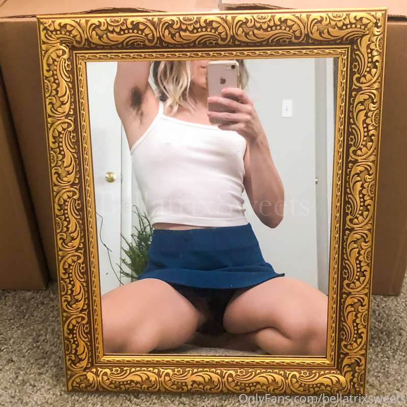 Mirror, mirror... do you like my hairy pussy? Swipe ➡️ To se.. 1