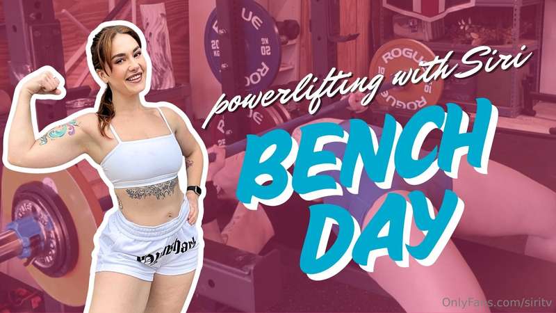 Coming soon to my OFTV Channel: Bench Day with Siri! If you ..