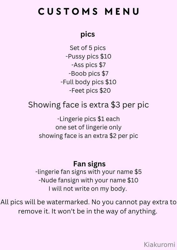 Hey guys I am taking custom orders here is my price lists fo.. 1