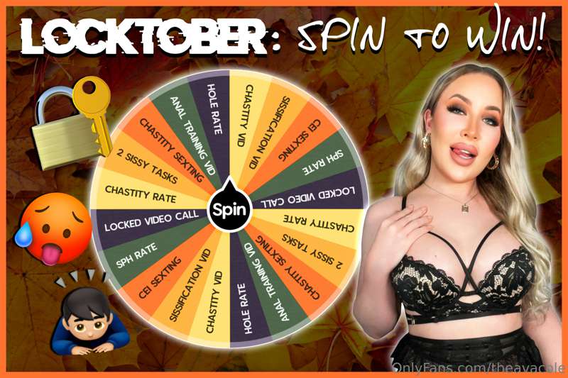 # ***LOCKTOBER: SPIN TO WIN!*** 😈🔐
.
**It's the month for my..
