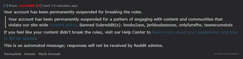 🥹🥹🥹 Reddit is great. I got banned for posting subreddits tha..