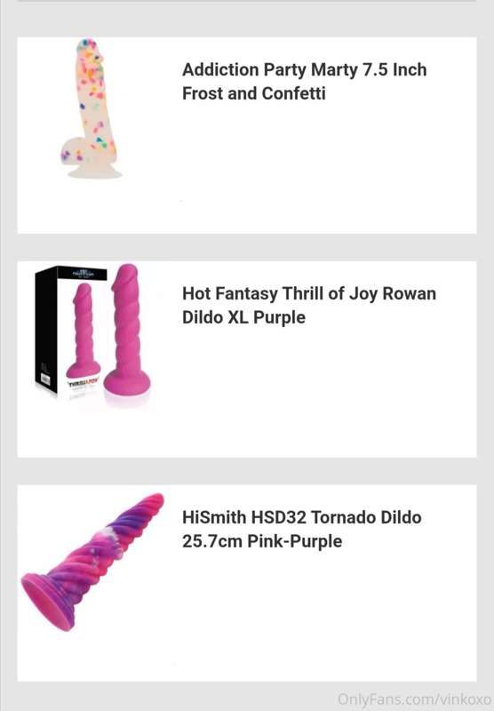 I'm in a desperate need of a new dildo.
I think about those ..