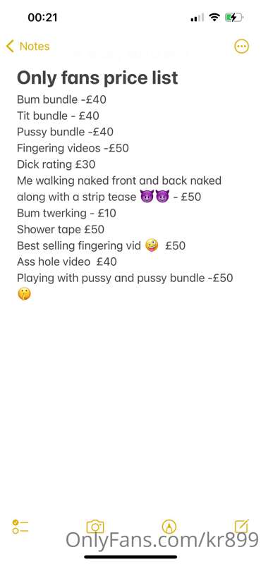 New price list 🤫🤫🤫