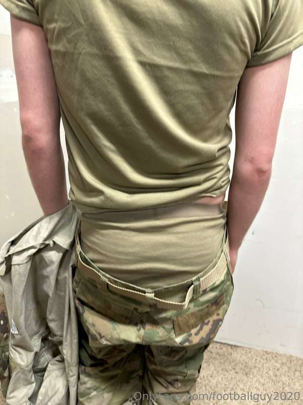The private doing a little stripping down to his military br.. 18