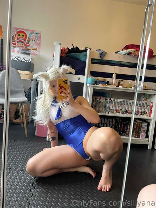 White bunny pictures; see through bodysuit ✔️ some ass, some.. 34