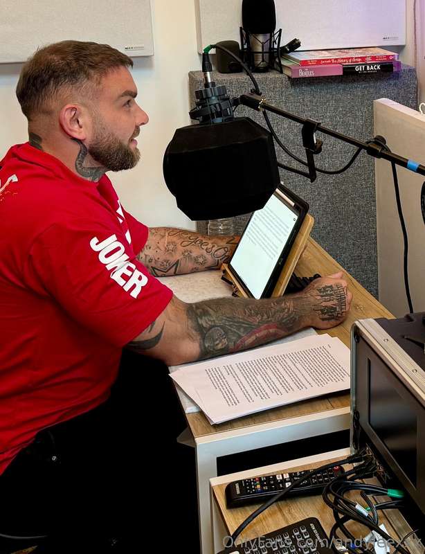 This was me recording the audiobook for my book, ‘Smelly Kid..