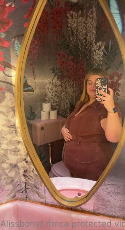 Had to force and squeeze my swollen little tummy back into t..