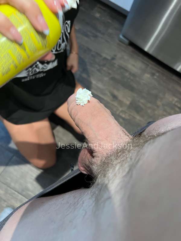 **Fun with whipped cream last night!** 👅
We’re always up to ..