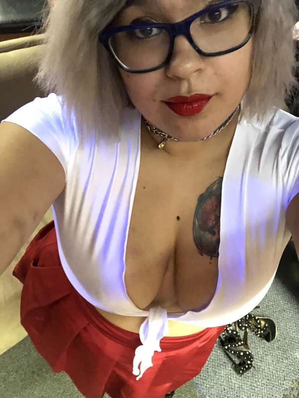 Did a sexy school girl photo shoot