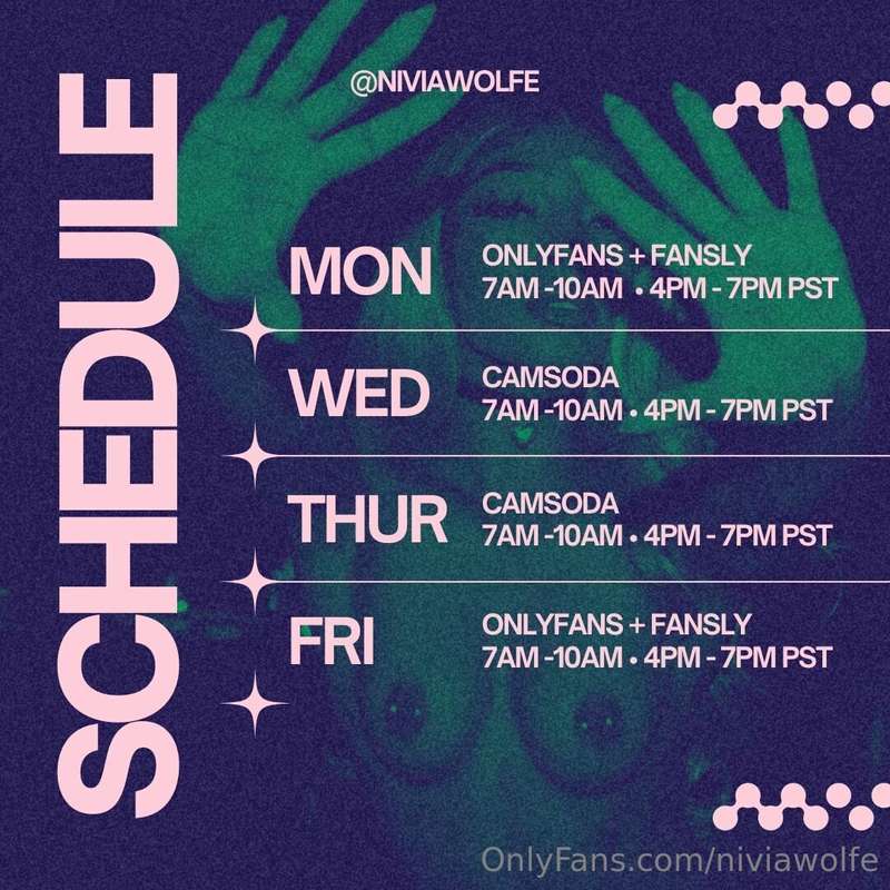 August Cam Schedule Is Here! ✨💕  Saturday's Are For Scheduli..