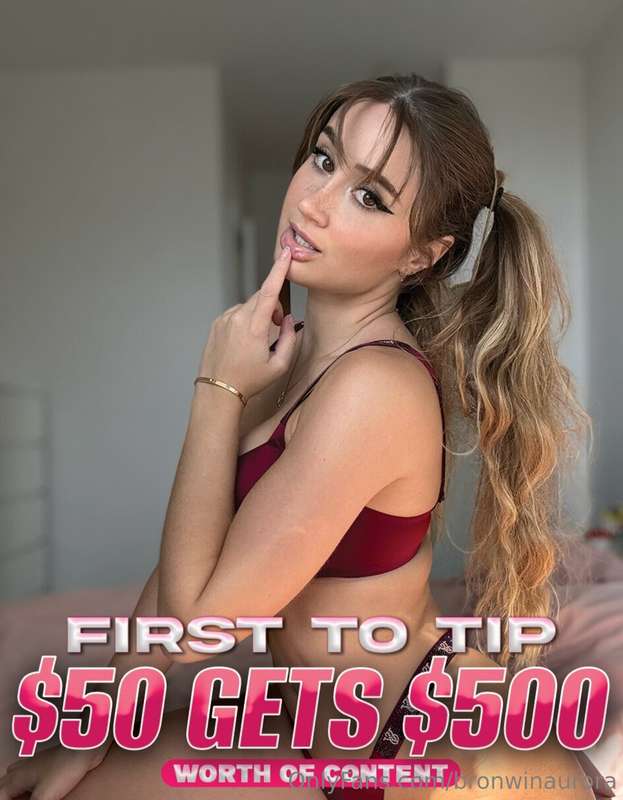 🍒 FIRST FAN TO TIP 50$ GETS $500 WORTH OF CONTENT 🍒