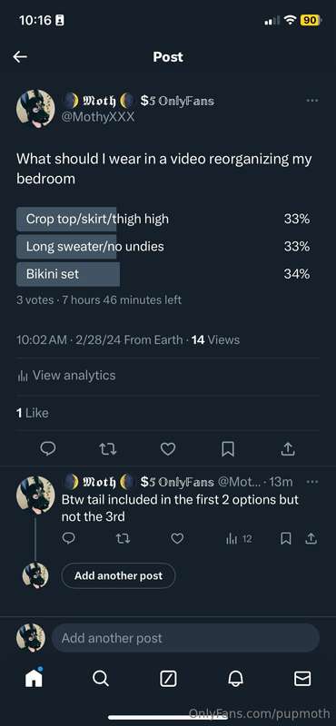 Don’t forget to follow my twitter! I run polls on there for ..