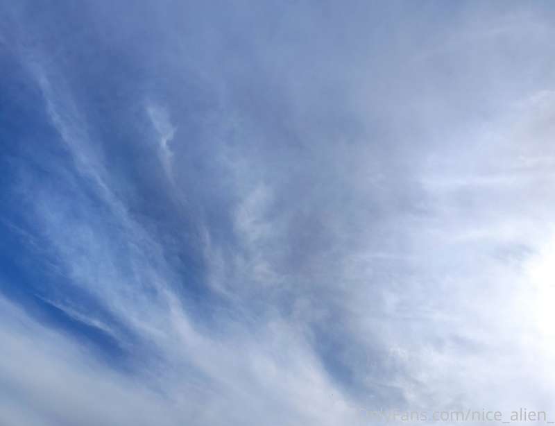Clouds painting the sky