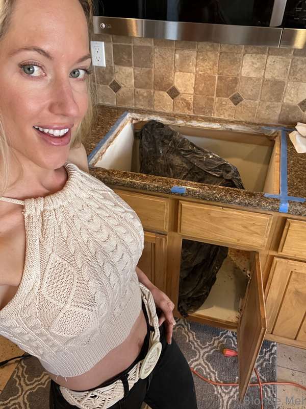 Home project - making a bigger cutout for a new stovetop. Do..