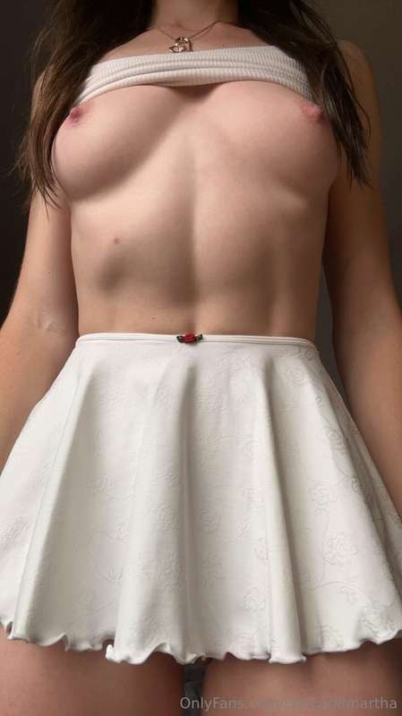 The sweetest fan got me this super sexy and cute mini skirt .. 7