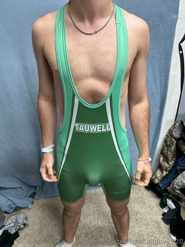 The new private in football gear and a wrestling singlet! 33