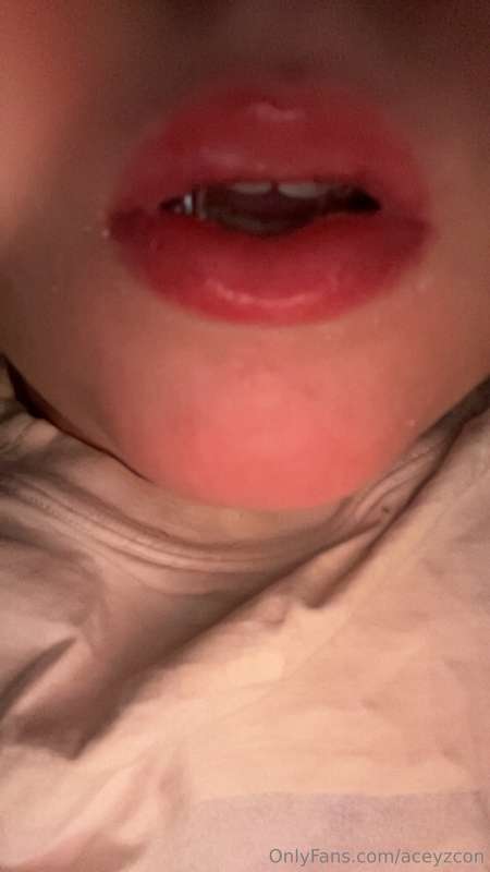 Yes that’s my own cum on my lips<3