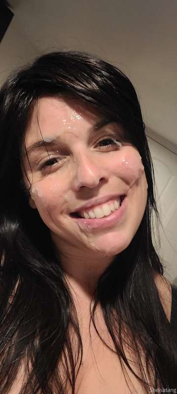 Cum covered slut