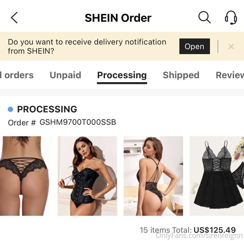 Just placed an order on shein for a bunch of new lingerie fo..