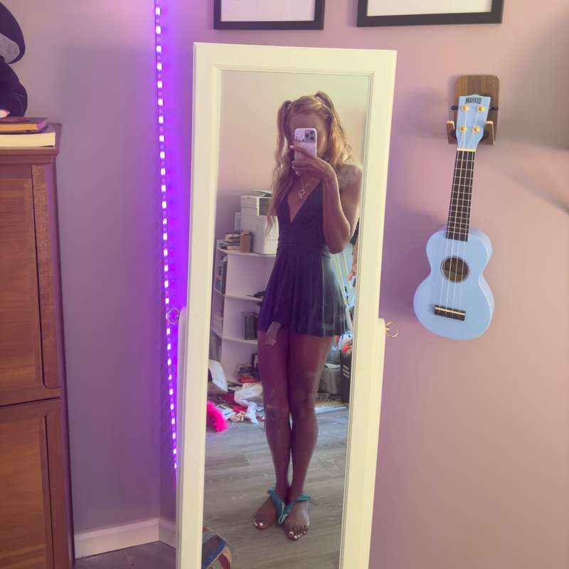 all dressed up and my dick is hard, panties at my ankles. dm..