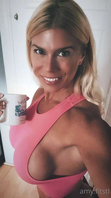 Coffee and Cleavage ☕️🍒 Enjoy the view 💋💋 3