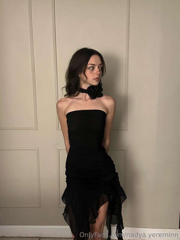 Trying on one of my favorite evening dresses... What do you ..