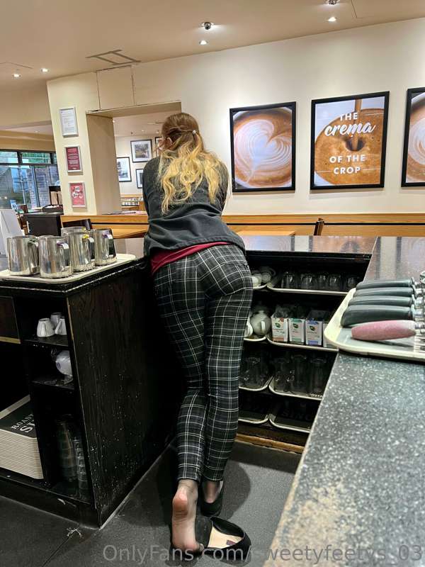 Come for a coffee so I can serve you my feet instead 😉 1