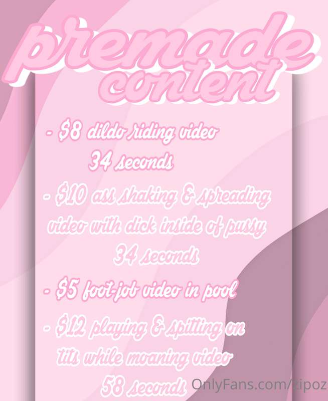 Here’s an updated tip list for the things I have available! .. 1