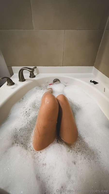 Self care is a bubble bath + playing with my tits