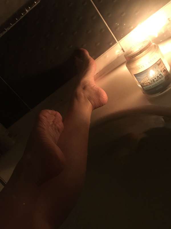 Bare feet by candle light x