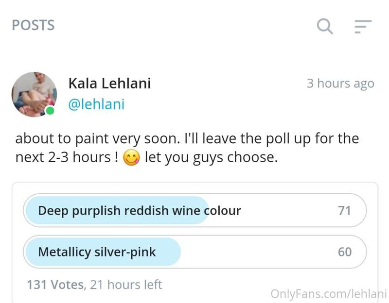 It's been 3 hours ! Looks like I'm going with the wine colou..