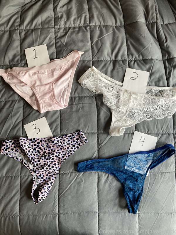 I’ve had some requests for used panties… these are currently.. 1