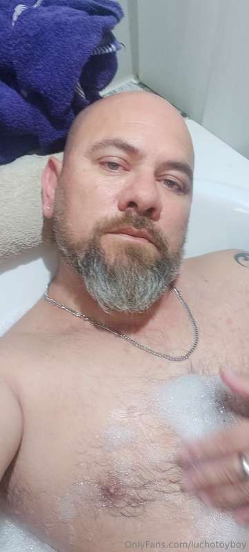 enjoying a relaxing bath, I would need hands to massage me 💆..