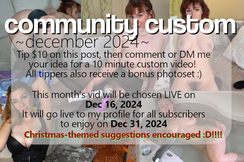 DECEMBER 2024 COMMINUTY CUSTOM!((expand text for details))Ti..