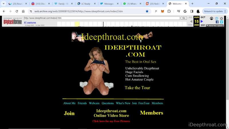 24 years ago Jim and I started iDeepthroat  We took the pict..