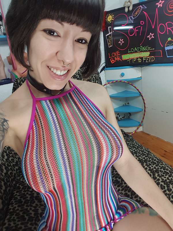 tight colorful dress and satin thong 3