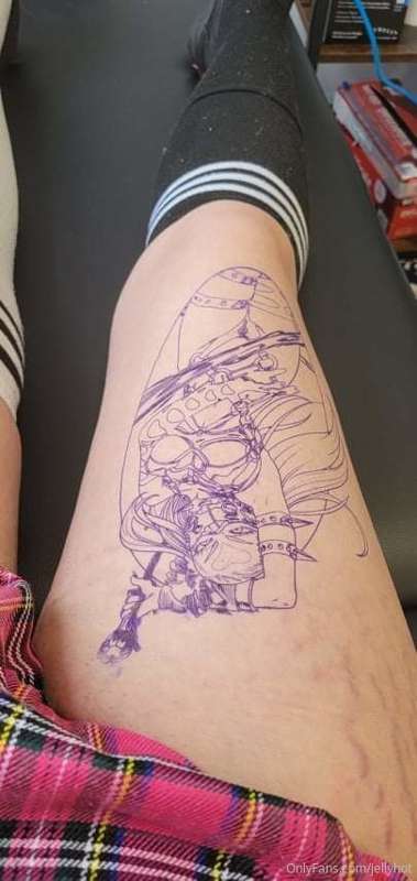 my new tattoo 😁 finishing her in 3 weeks!