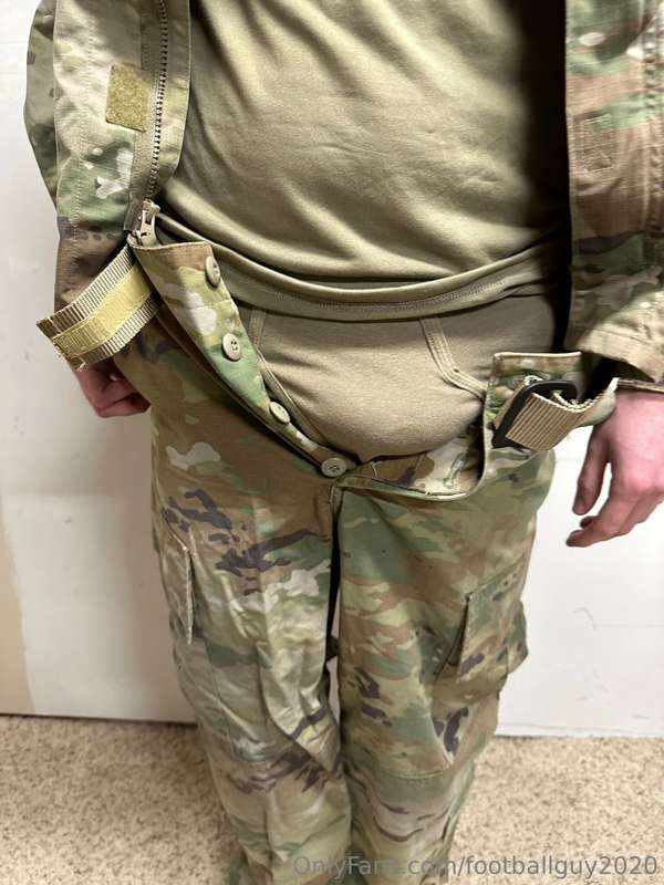 The private doing a little stripping down to his military br.. 28