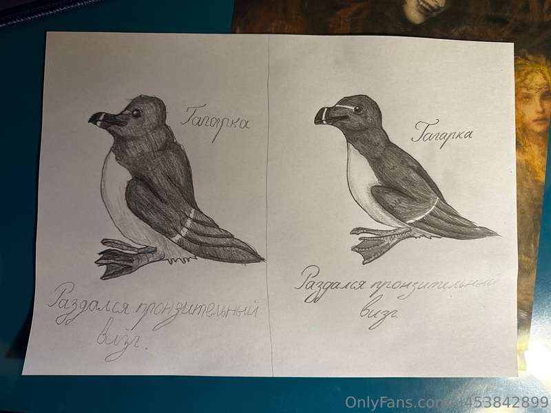 Today’s drawing with both hands. Why is my left hand such an..
