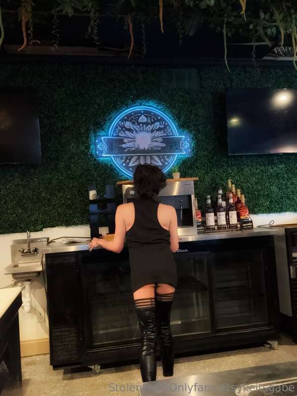Welcome to ***** bar! I’m Gabe, what can I get for you!? :3 .. 12