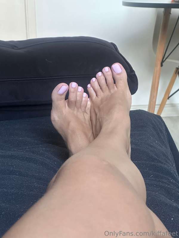 Waiting for your tongue to suck all my toes. One by one, so ..