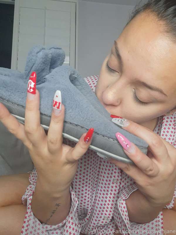 Only slipping out of these hot warm fuzzy slippers to inspec.. 2