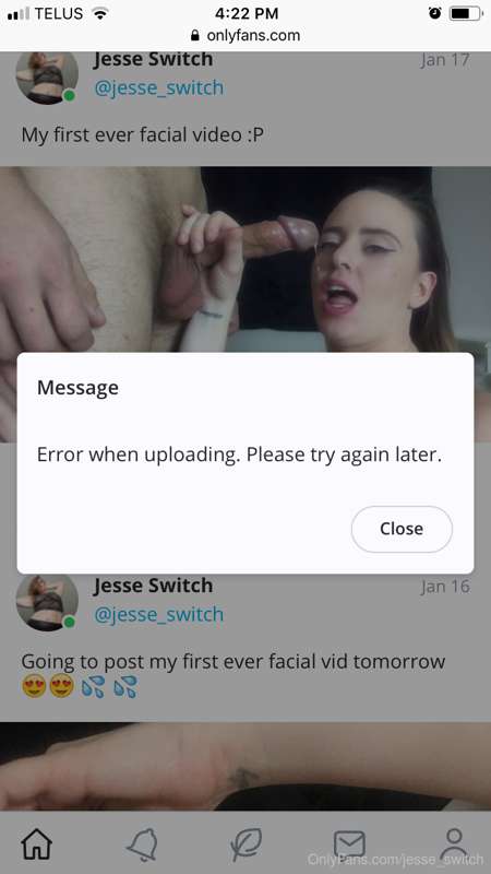 For fuck sakes. Every time I try to upload a video, this err..