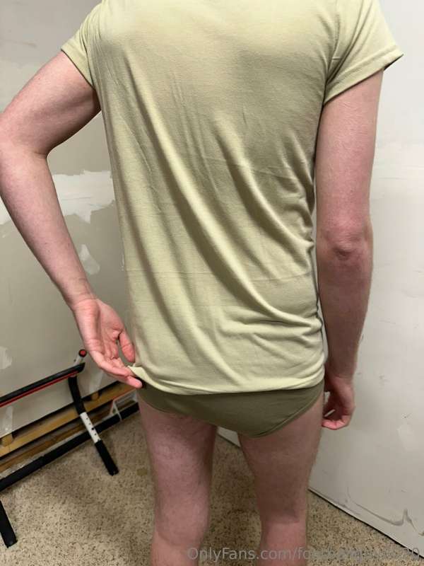 The private doing a little stripping down to his military br.. 12