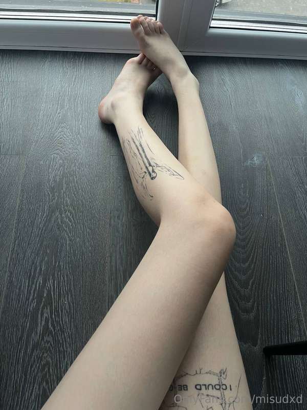 My smooth legs and such beautiful feet, I wonder if you like..