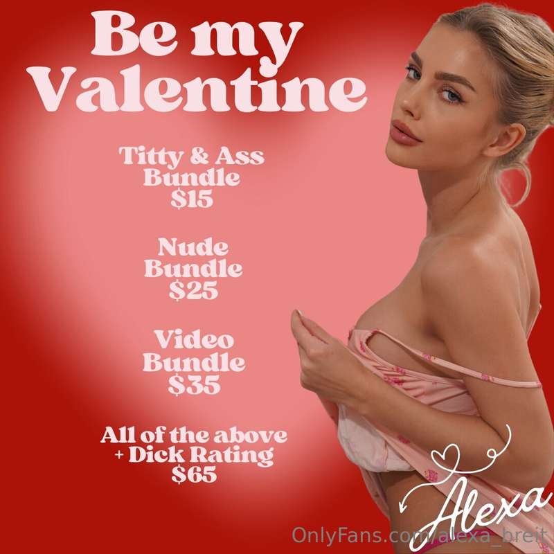 BE MY NAUGHTY VALENTINE 💌 Tip for all my attention today ❤️