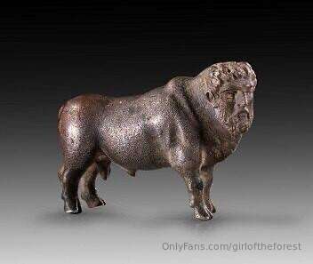 Silver figurine of the river god Achelous, Greece, circa 400..